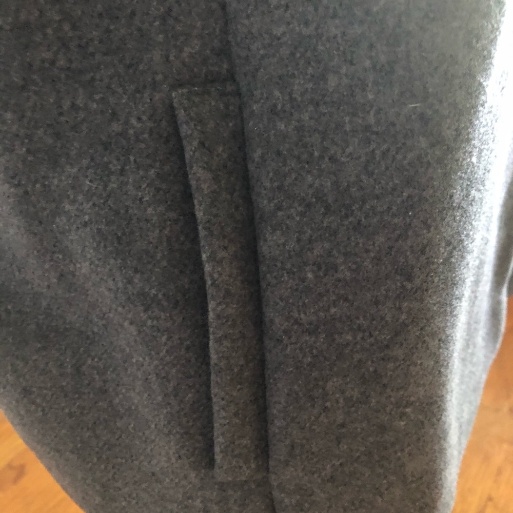Intrend Grey Wool Button Blazer Top - Picture 4 of 6